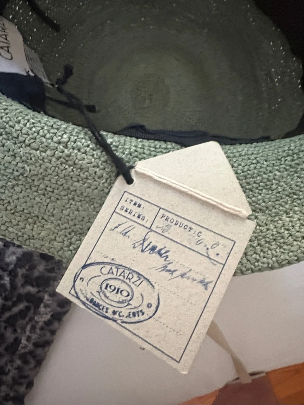 Catarzi 1910 Green Straw Bucket Hat - Women